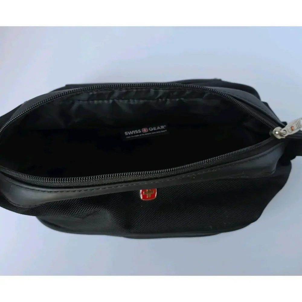 Swiss Gear Black Toiletry Cosmetic Hygiene Travel Bag, Mesh Organizer